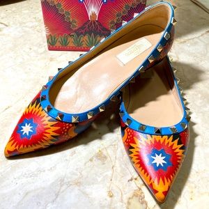 SOLD Valentino Rockstud Volcano Ballet Flats